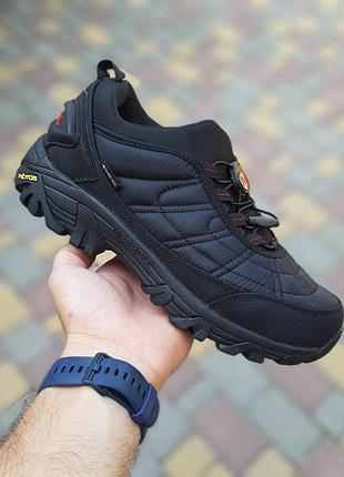 Теплі зимові чоловічі кросівки merrell ice cup moc ііі чорні з червоним осінні термо кросівки мерел айс кап 43