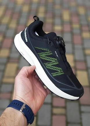 Чоловічі кросівки salomon sensifit boa чорні з зеленим кросівки саломон сенсіфіт тренд 2025 року 44(28см)
