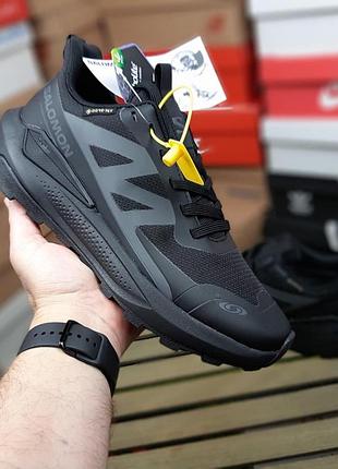Чоловічі зимові термо кросівки salomon elixir activ gore-tex чорні із сірими чоловічими теплими термо кросівками саломон 44(28 см)