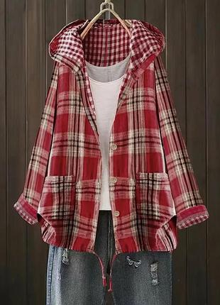 Жіноча рубашка в клітинку 2 xl