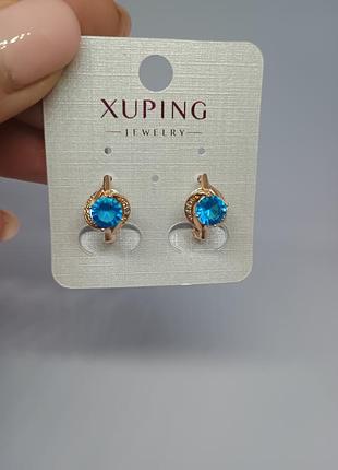 Изысканные серьги xuping с кристаллами - насыщенный цвет и классическая элегантность
