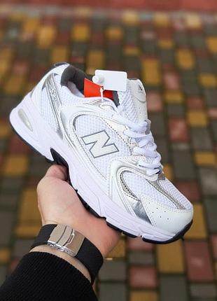 Зимові жіночі кросівки на хутрі new balance 530 білі з сірим теплі жіночі зимові кросівки 38(23.5см)