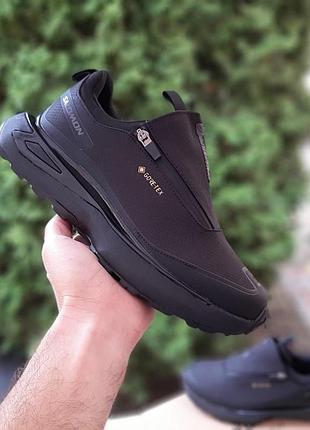 Чоловічі зимові кросівки salomon odyssey elmt gore tex чорні теплі кросівки соломон одесей на гортекс 44 (28 см)