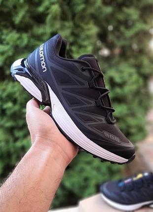 Чоловічі зимові термо кросівки salomon xt-6 чорні з білим низькі чоловічі теплі термо кросівки саломон xt6 44 (28 см)