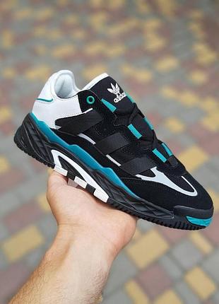 Жіночі весняні кросівки adidas niteball чорні із зеленим модні літні кросівки адідас найтбол 38