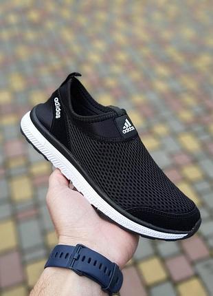 Женские летние тапки adidas чёрные на белой весение тапки адидас отличного качества 38