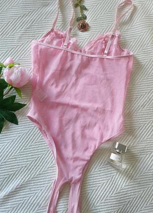 Боді розовый, shein, s 5
