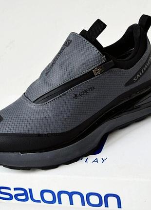 Чоловічі зимові кросівки salomon odyssey goretex сірі з чорним теплим кросівками соломон одесей на гортекс 45 (28.5 см)