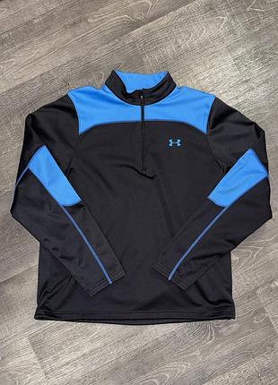 Under armour 1/4 zip кофта лонгслів чорна l оригінал