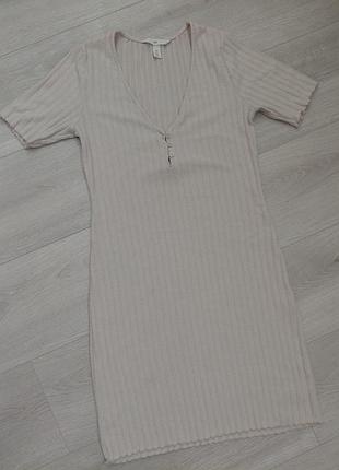 Трендовое платье мини молочное h&amp;m
