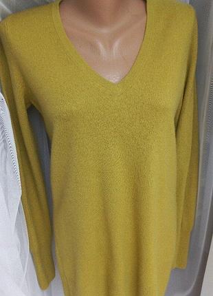 F&amp;f кашемировый джемпер цвета киви 100% cashmere m-размер