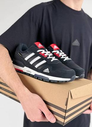 Чоловічі кросівки adidas zx 750 black white red 3