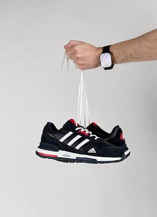 Чоловічі кросівки adidas zx 750 black white red 4