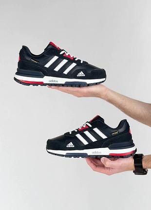 Чоловічі кросівки adidas zx 750 black white red 5