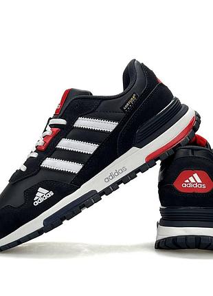 Чоловічі кросівки adidas zx 750 black white red 6