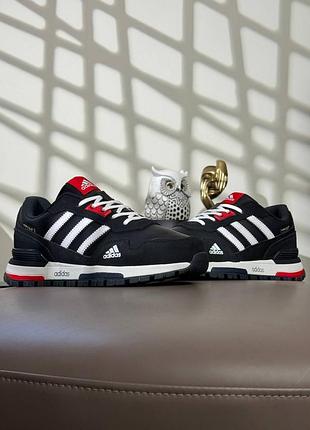 Чоловічі кросівки adidas zx 750 black white red 9