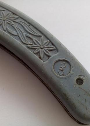 Кухонный складной советский нож харків ссср с карболитовой ручкой стальной5 фото