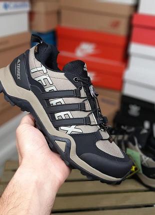Теплые зимние термо кроссовки adidas terrex gore-tex хаки с черным зимним теплыми кроссовками адидас терекс на гортекс 42(26,5см)