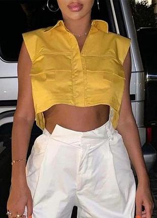 Топ жилет накладні карманы zara