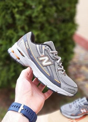 Жіночі літні кросівки new balance 740 сірі з помаранчевим кросівки нюбеланс 740 для дівчини новинка 39(24.5см)