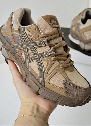Женские термо кроссовки asics gel kahana 8 коричневые зимние женские кроссовки ассикс кахана 8