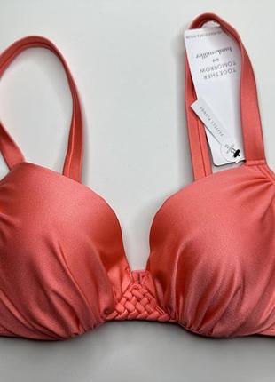 Верх від купальника, купальник роздільний hunkemoller - кораловий, рр 75 b