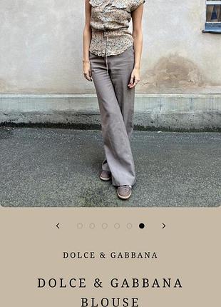 Аутентичная легкая. тонкая блуза на кнопках из рыхлого коттона dolce and gabana d&amp;g