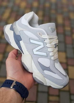 Чоловічі літні кросівки new balance 9060 світло сірі 9060 для хлопця чудової якості 43(26.5см)