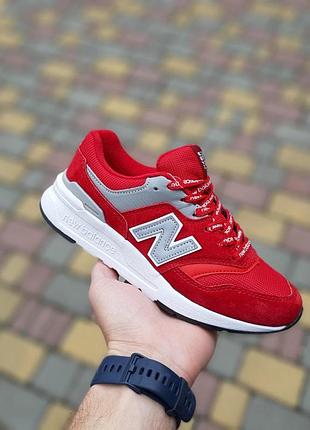 Жіночі літні кросівки new balance 997h червоні замшеві замшеві ваги кросівки нюбеланс для дівчини 38