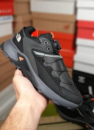 Теплые зимние кроссовки the north face boa gore-tex серые с черным термо кроссовки тнф шнуровка боа на гортекс 42(26,5см)