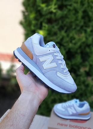 Жіночі літні замшеві кросівки new balance 574 legacy світло сірі кросівки нюбеланс 574 легасі 40(25.5см)