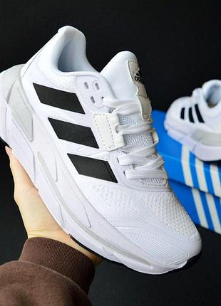 Жіночі літні кросівки adidas adistar 2.0 білі з чорним кросівки адідас адістар текстиль топ якість 39(24.5см)