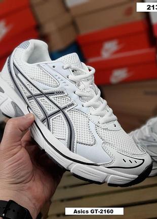 Кроссовки женские asics gt-2160 белые с серым демисезон текстильные ассикс гт-2160 на весну, лето, осень 38(24см)