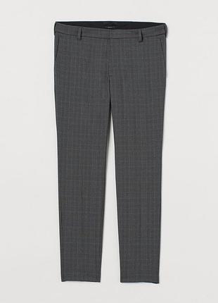 Штани skinny класичні з кишенями для чоловіка h&m 0843465-005 36(s) сірий
