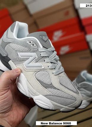 Кроссовки new balance 9060 женские замшевые серые на белой кроссовки на весну, лето, осень нью беланс 9060 женские 41(26см)
