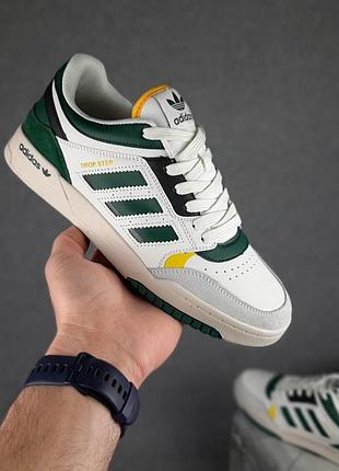 Чоловічі кросівки adidas drop step білі з зеленим модні кросівки адідас дропстеп чудової якості 42