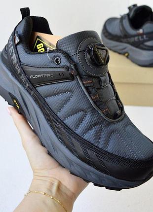 Теплые зимние мужские кроссовки merrell flofit pro boarm waterproof термо серые с черным термо кроссовки мерл флофит шнуровка боа 44(28см)