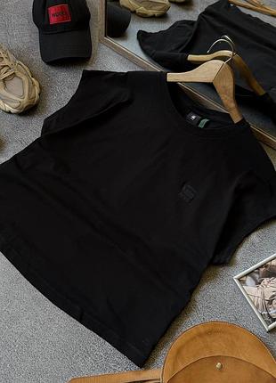 Футболка жіноча g star raw оригінал чорна джи стар вільна