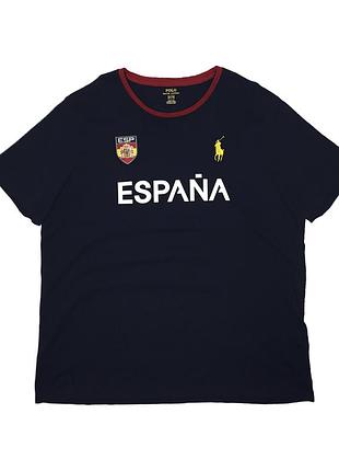 Футболка polo ralph lauren espana spain big pony размер xxl темно синяя