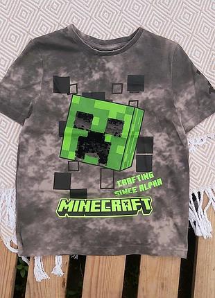 Футболка minecraft на мальчика 7-8 лет 🦎