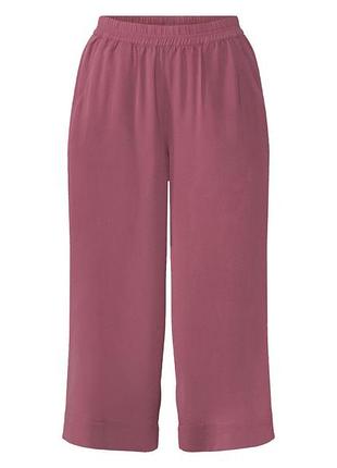 Брюки кюлоты длиной 3/4 для женщины esmara lycra® 406630 34(xs) розовый