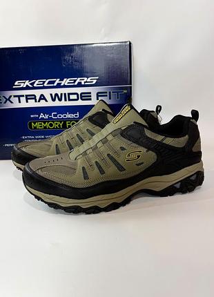 Чоловічі шкіряні кросівки skechers afterburn 49.5 розмір