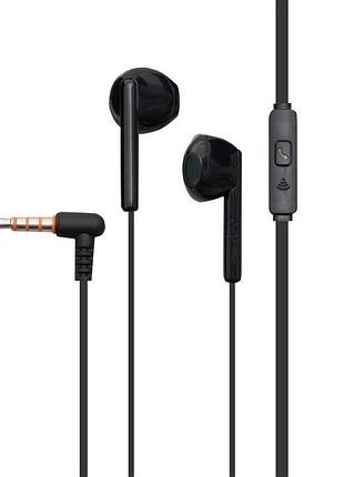 Проводные наушники celebrat 3.5 mm g6 вкладыши с микрофоном 1.2 m black