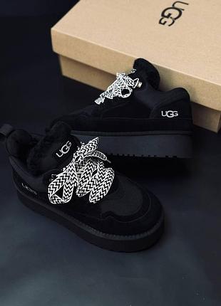 Ugg lowmel black platform угг лоумель зима чорні