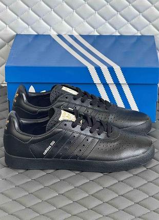 Adidas 350 кросівки кеди чоловічі шкіряні осінні чорні