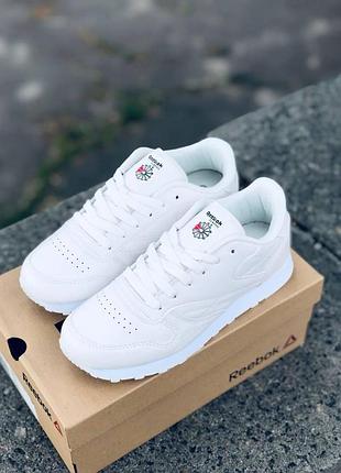 Кроссовки женские мужские подростковые reebok classic leather кросовки рибок