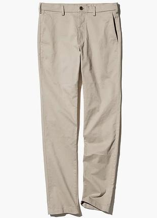 Штани чоловічі uniqlo slim-fit chino pants beige 450251-32 32
