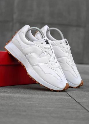 Осенние мужские кроссовки new balance 327 белые весенние, мужские кроссовки нью баланс 327 кожаные демисезонные осень