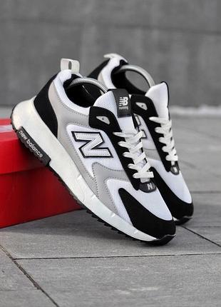 Осенние мужские кроссовки new balance белые весенние кожаные, кроссовки нью баланс осень демисезонные