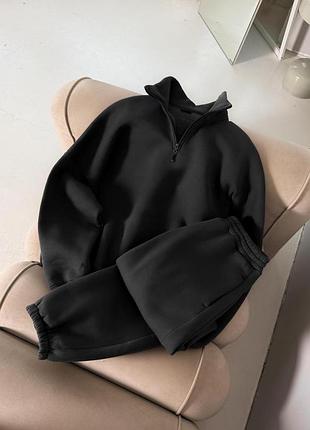 Костюм мужской спортивный короткая молния графит xl
